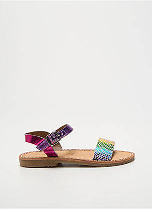 Sandales/nu pieds tissage satiné chiquet violet L'ATELIER TROPÉZIEN fille