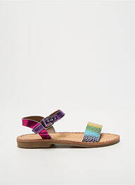 Sandales/nu pieds tissage satiné chiquet violet L'ATELIER TROPÉZIEN fille
