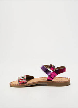 Sandales/nu pieds tissage satiné chiquet violet L'ATELIER TROPÉZIEN fille