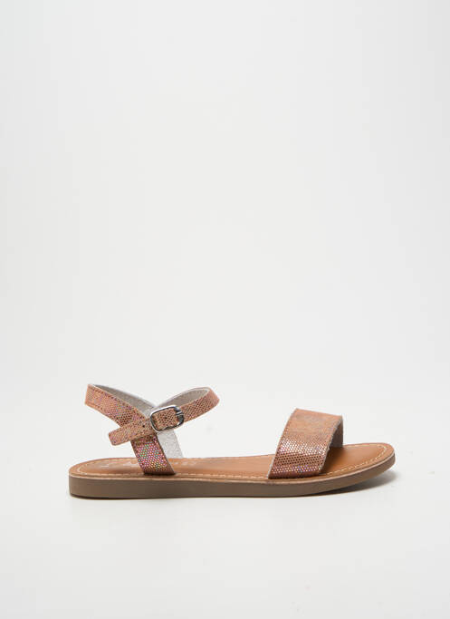 Sandales/nu pieds tissage satiné bout ouvert rose L'ATELIER TROPÉZIEN fille