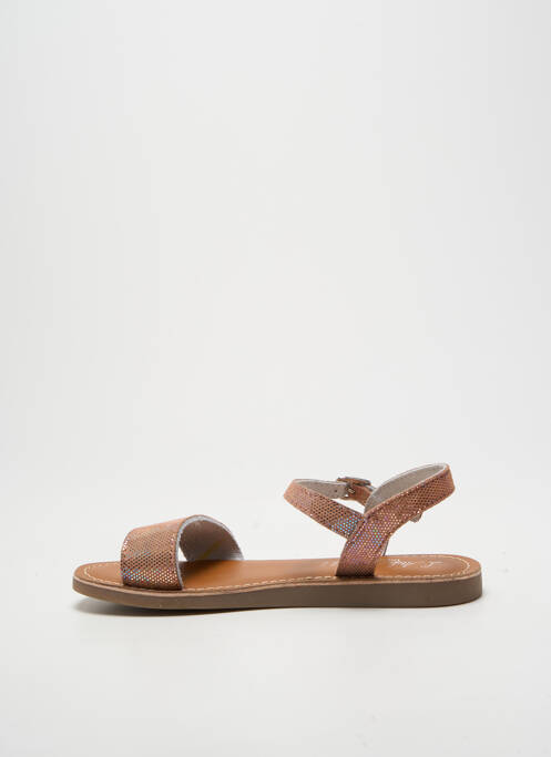 Sandales/nu pieds tissage satiné bout ouvert rose L'ATELIER TROPÉZIEN fille