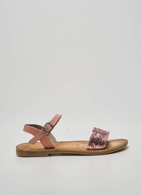 Sandales/nu pieds tissage tissage pailleté chiquet rose L'ATELIER TROPÉZIEN fille