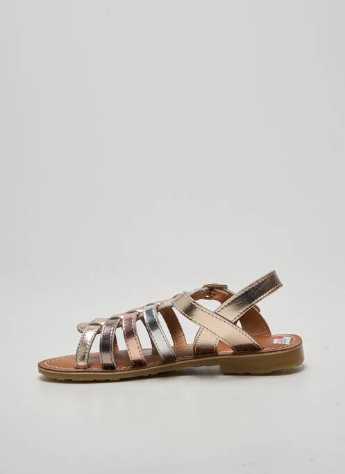 Spartiates tissage satiné chiquet argent L'ATELIER TROPÉZIEN fille