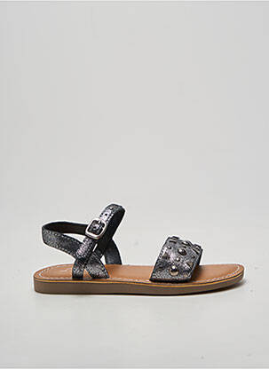 Sandales/nu pieds tissage satiné bout ouvert argent L'ATELIER TROPÉZIEN fille