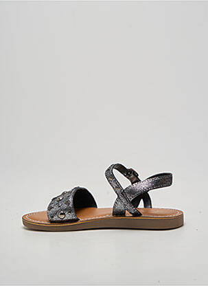 Sandales/nu pieds tissage satiné bout ouvert argent L'ATELIER TROPÉZIEN fille