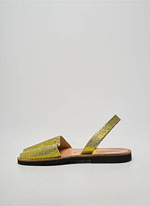 Sandales/nu pieds tissage satiné talon plat jusqu'à 3cm jaune MINORQUINES femme