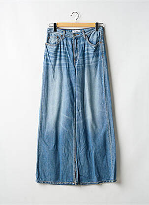 Jeans coupe large stretch taille haute bleu RE / DONE femme