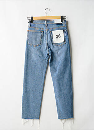 Jeans coupe slim stretch taille haute bleu RE / DONE femme