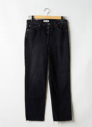 Jeans coupe droite taille haute taille haute noir RE / DONE femme