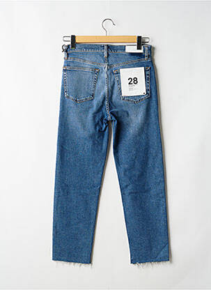 Jeans coupe droite taille haute taille haute bleu RE / DONE femme