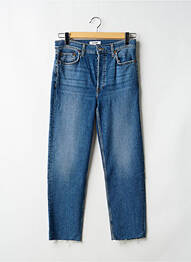 Jeans coupe droite taille haute taille haute bleu RE / DONE femme