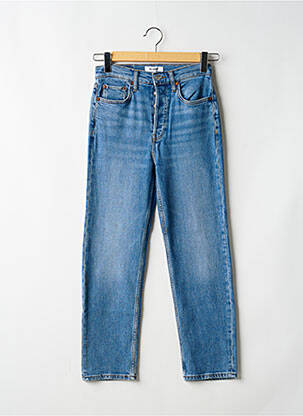 Jeans coupe slim stretch taille haute bleu RE / DONE femme