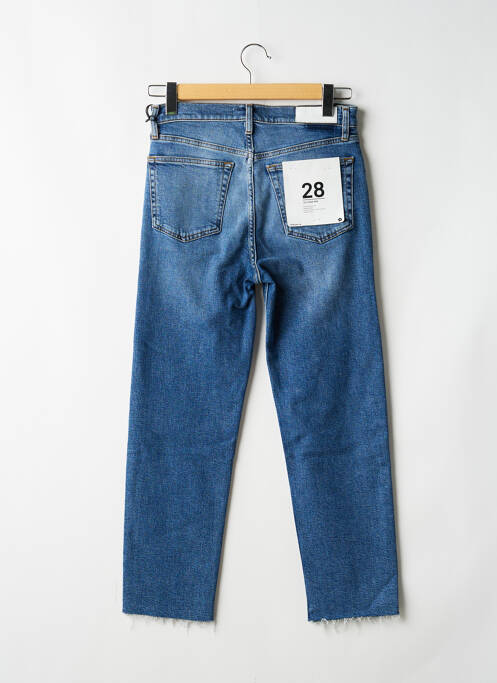 Jeans coupe droite taille haute taille haute bleu RE / DONE femme
