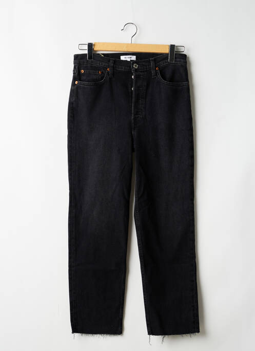 Jeans coupe droite taille haute taille haute noir RE / DONE femme