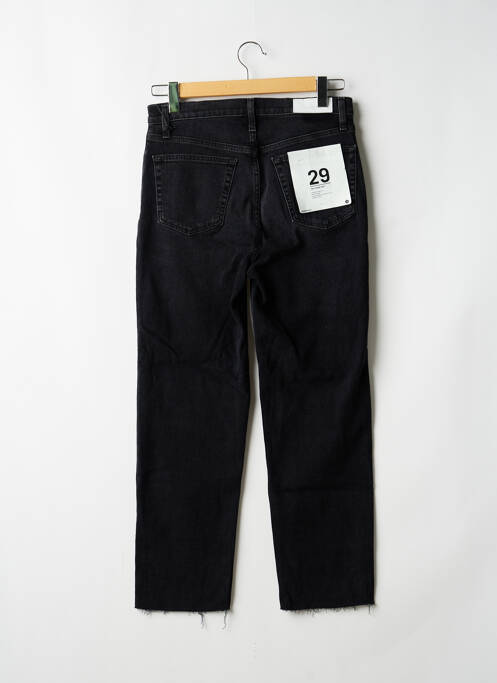 Jeans coupe droite taille haute taille haute noir RE / DONE femme