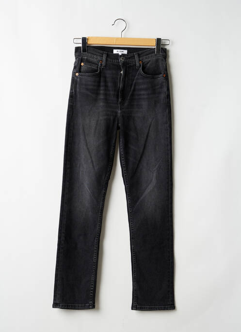 Jeans coupe droite taille haute taille haute noir RED & BLU femme