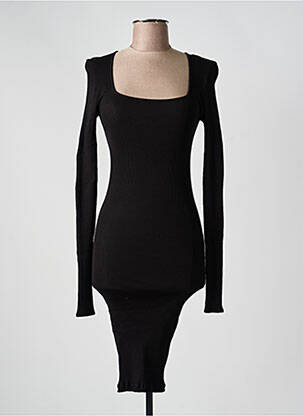 Robe mi-longue manches longues manches longues noir OPÉRA SPORT femme