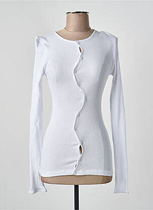 Top stretch manches longues blanc OPÉRA SPORT femme