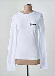 Top tissage jersey manches longues blanc OPÉRA SPORT femme