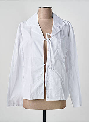 Chemisier coupe droite manches longues blanc OPÉRA SPORT femme