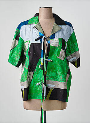 Chemisier manches courtes manches courtes vert OPÉRA SPORT femme