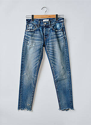 Jeans coupe slim effet usé délavé taille normale bleu MOUSSY femme