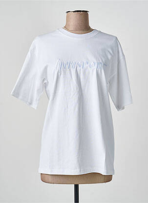 T-shirt coupe droite manches courtes blanc OPÉRA SPORT femme