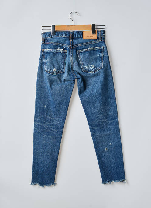 Jeans coupe slim effet usé délavé taille normale bleu MOUSSY femme