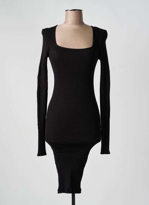 Robe mi-longue manches longues manches longues noir OPÉRA SPORT femme