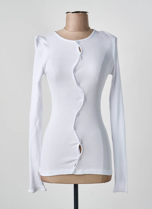 Top stretch manches longues blanc OPÉRA SPORT femme