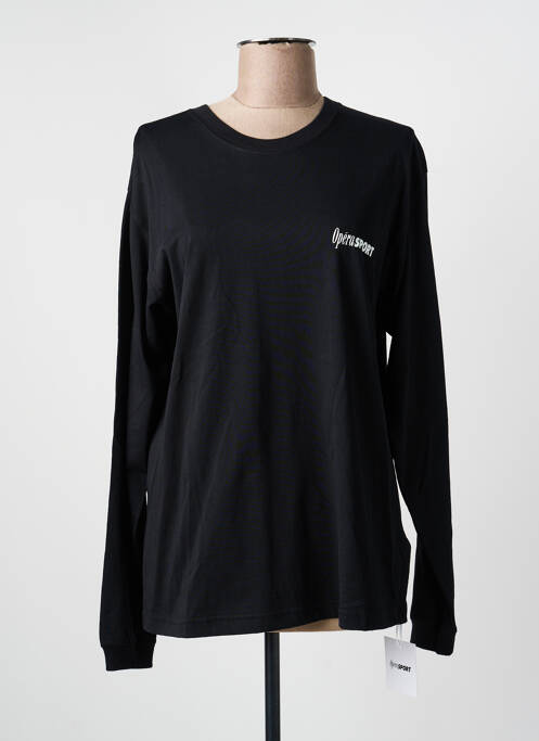 Top tissage jersey manches longues noir OPÉRA SPORT femme