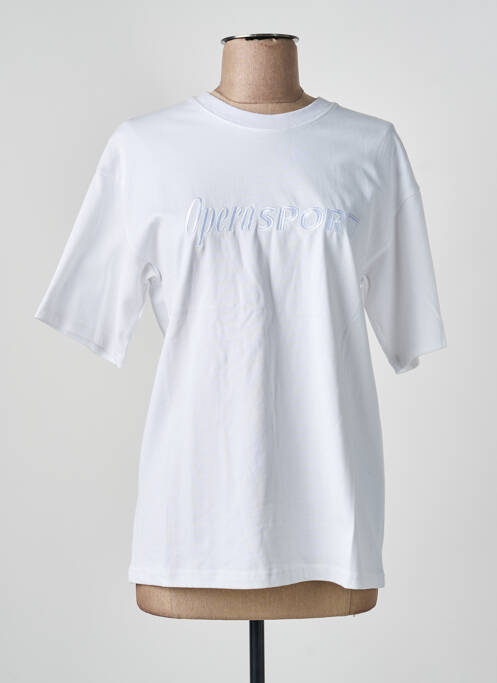 T-shirt coupe droite manches courtes blanc OPÉRA SPORT femme