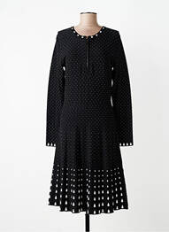 Robe mi-longue manches longues manches longues noir DERHY femme