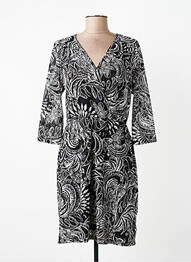 Robe courte manches 3/4 manches 3/4 noir GREGORY PAT femme