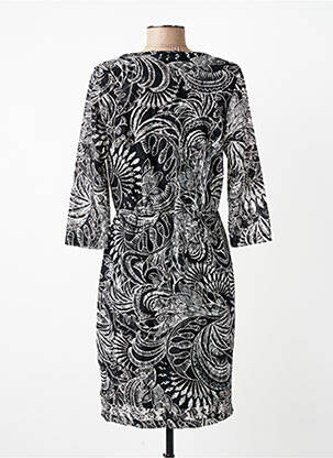 Robe courte manches 3/4 manches 3/4 noir GREGORY PAT femme