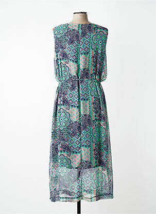 Robe longue sans manche sans manche vert GRIFFON femme