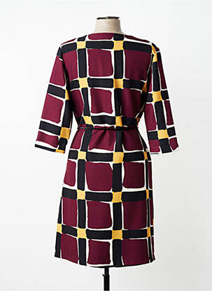 Robe mi-longue manches 3/4 manches 3/4 rouge GRIFFON femme