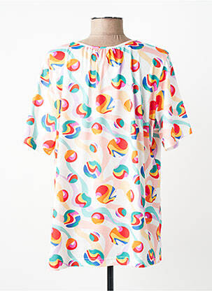 T-shirt coupe droite manches courtes orange GRIFFON femme