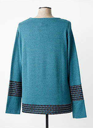 Pull coupe droite manches longues bleu I.ODENA femme