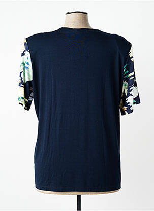 T-shirt coupe droite manches courtes bleu I.ODENA femme