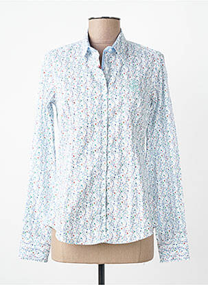 Chemisier imprimé fleurs manches longues bleu BLACK WELLIS femme