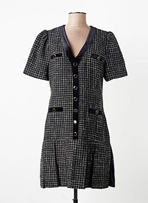 Robe courte manches courtes manches courtes noir DERHY femme