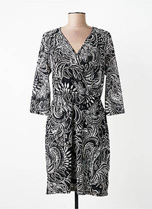 Robe courte manches 3/4 manches 3/4 noir GREGORY PAT femme
