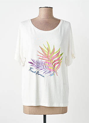 T-shirt coupe droite manches courtes beige MISE AU GREEN femme