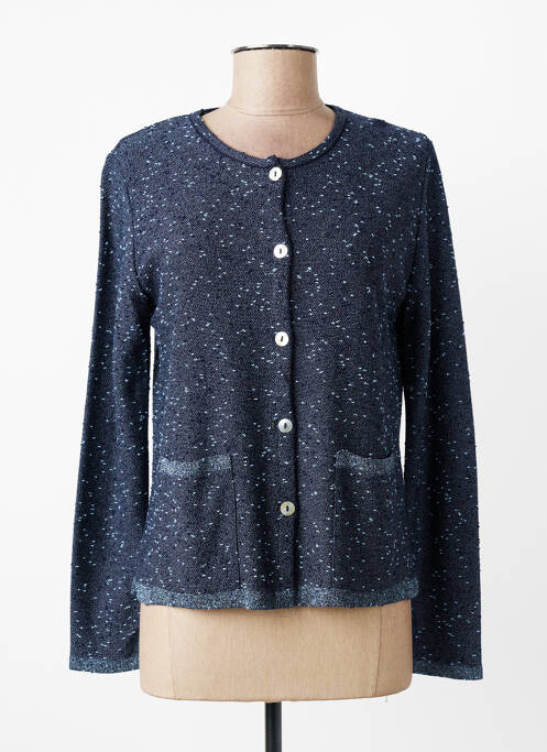 Gilet manches longues stretch bleu I.ODENA femme