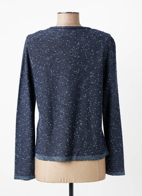 Gilet manches longues stretch bleu I.ODENA femme