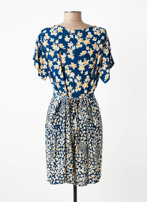 Robe courte manches courtes manches courtes bleu AGATHE & LOUISE femme