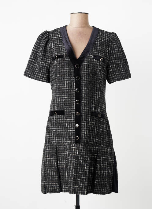 Robe courte manches courtes manches courtes noir DERHY femme