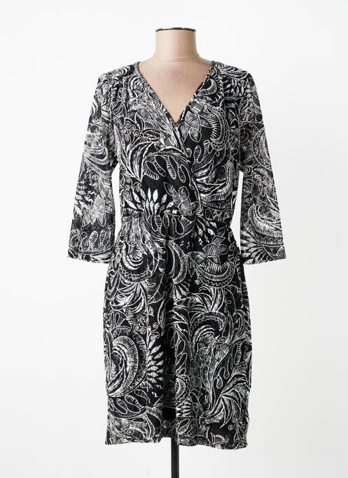 Robe courte manches 3/4 manches 3/4 noir GREGORY PAT femme