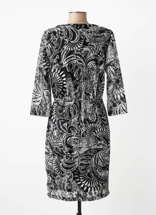 Robe courte manches 3/4 manches 3/4 noir GREGORY PAT femme